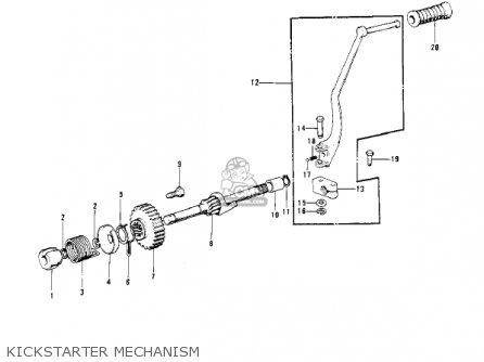 KICKSTARTER MECHANISM - H2C MACH IV 1975 CANADA