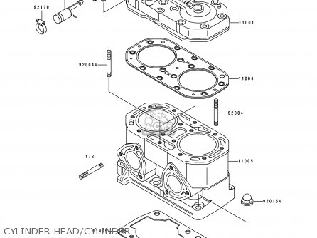 CYLINDER HEAD/CYLINDER - JF650-A6 JETSKIX2 1991 FRANCE AL