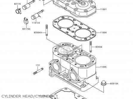 CYLINDER HEAD/CYLINDER - JF650-A9 JETSKIX2 1994 USA CANADA
