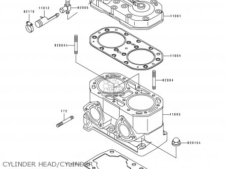 CYLINDER HEAD/CYLINDER - JF650-B8 JETSKI 1996 USA / TS
