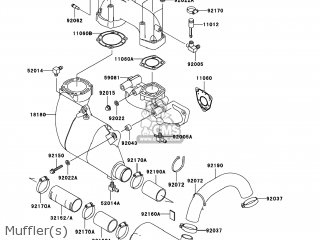 Kawasaki JH1100-A4 JETSKI1100 ZXI 1999 USA parts lists and