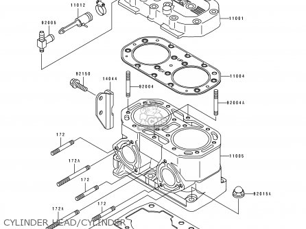 CYLINDER HEAD/CYLINDER - JH750-B1 JETSKISUPERSPORTXi 1993 FRANCE AL