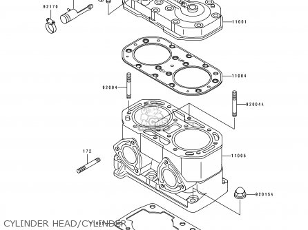 CYLINDER HEAD/CYLINDER - JL650-A5 JETSKISC 1995 FRANCE AL