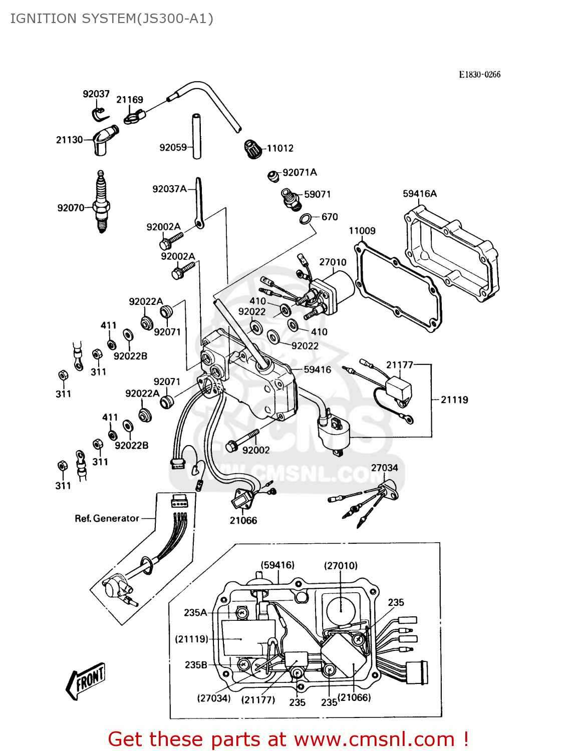 Kawasaki JS300A1 JETSKI300SX 1987 USA IGNITION SYSTEM(JS300A1) buy