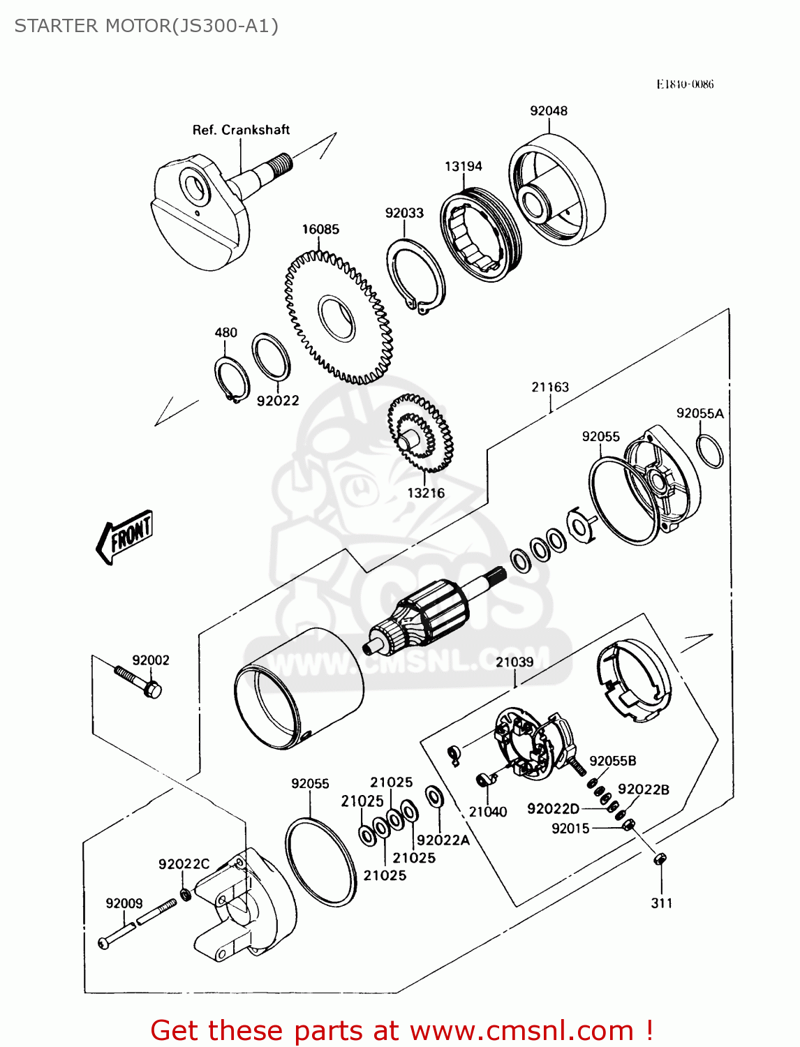 Kawasaki JS300A1 JETSKI300SX 1987 USA STARTER MOTOR(JS300A1) buy