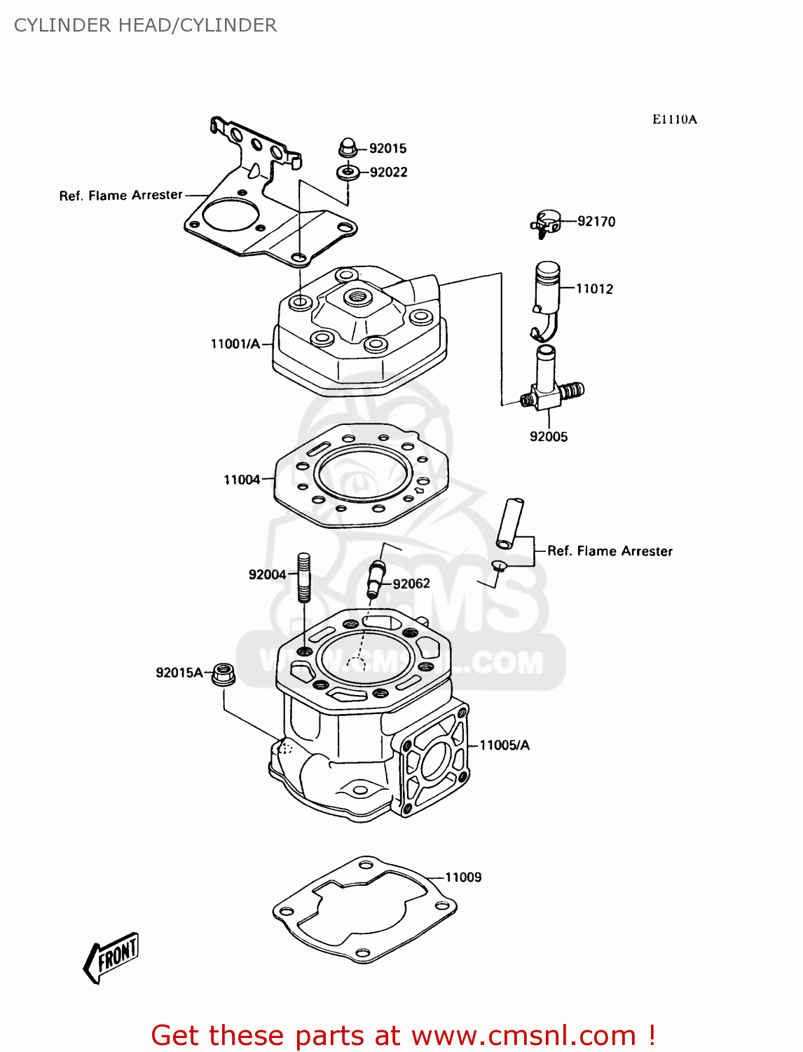 Kawasaki JS300A3 JETSKI300SX 1989 USA CYLINDER HEAD/CYLINDER buy