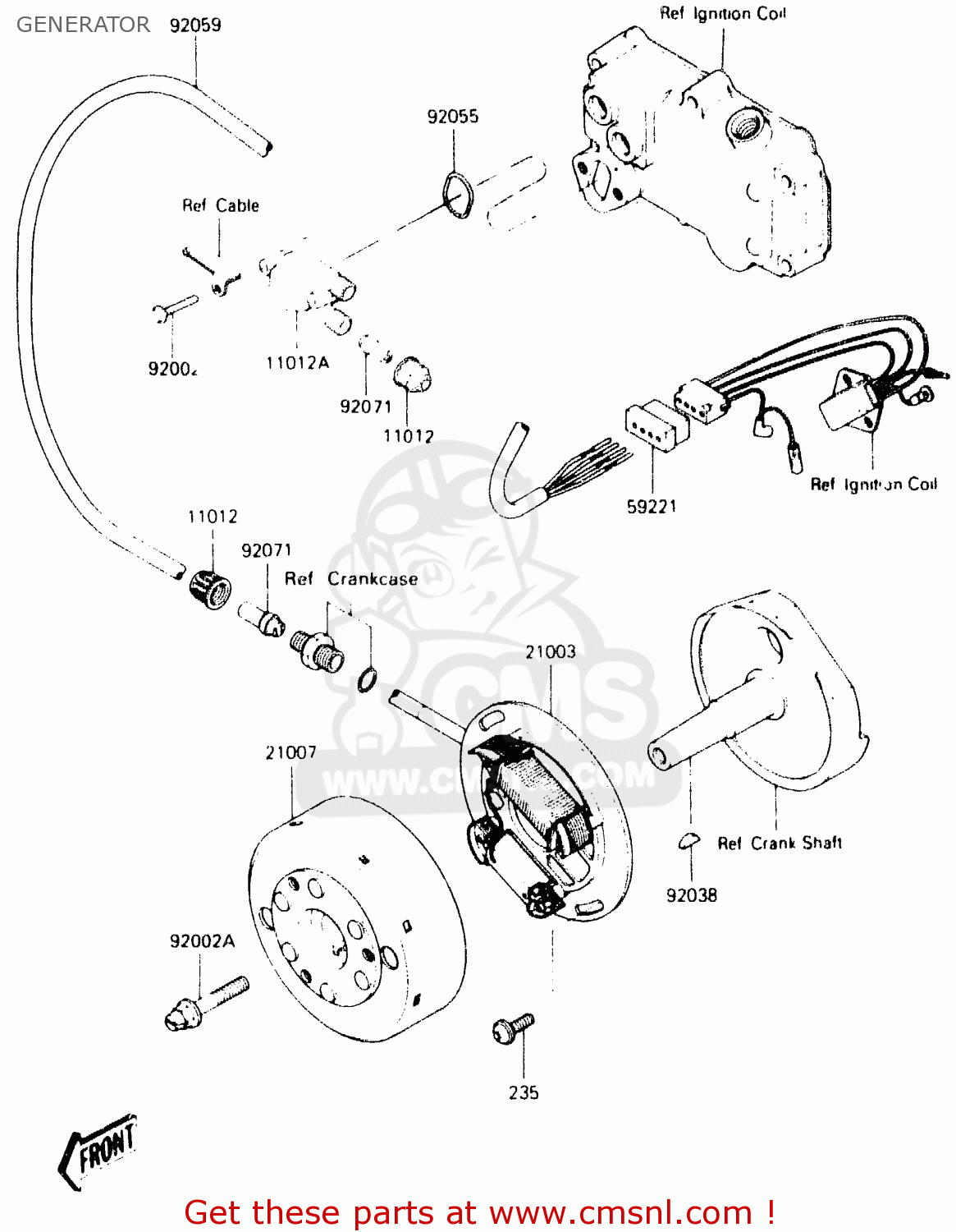 Kawasaki JS300B1 300) 1986 FRANCE AL GENERATOR buy original