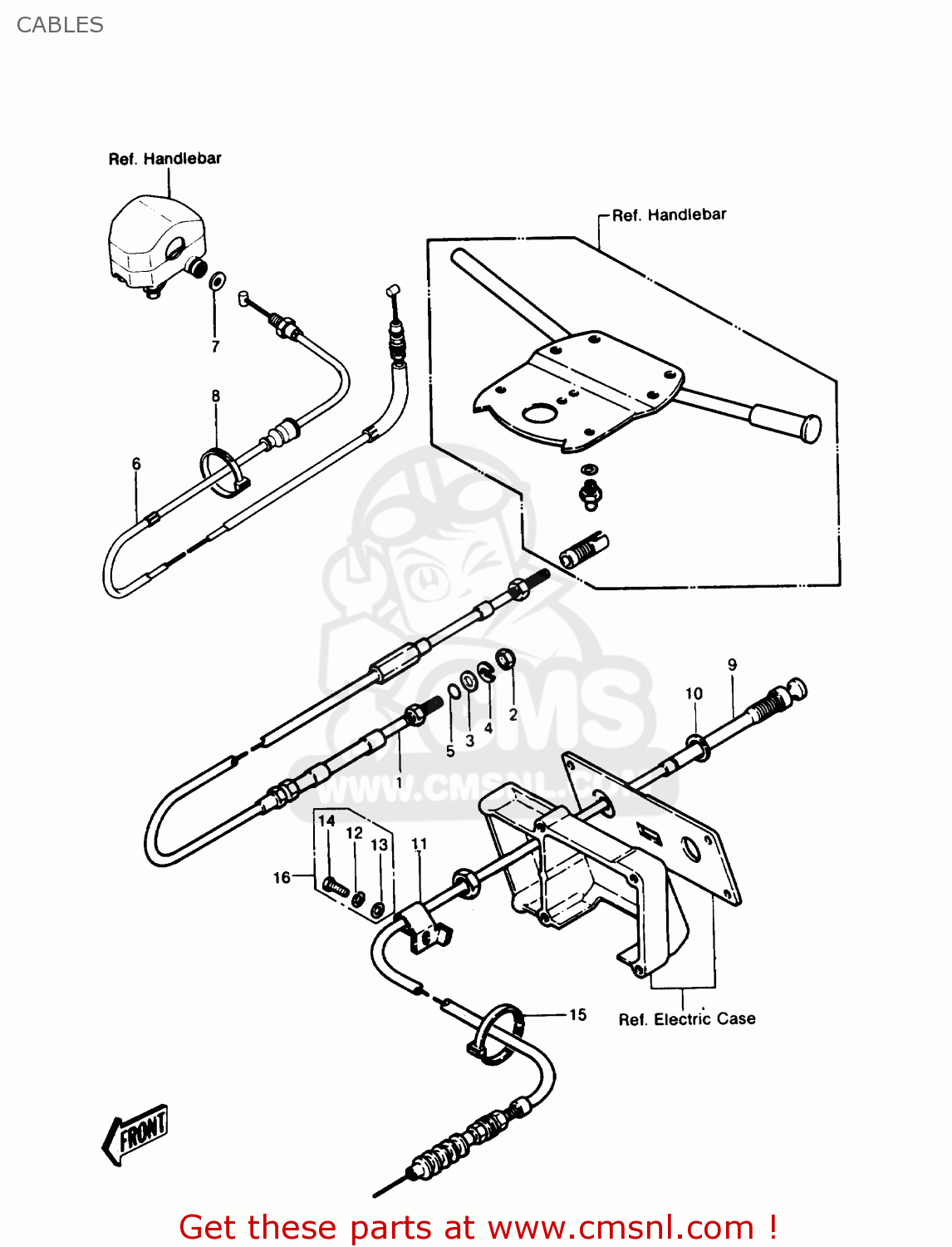 Kawasaki JS550A7 JETSKI550 1988 USA CABLES buy original CABLES