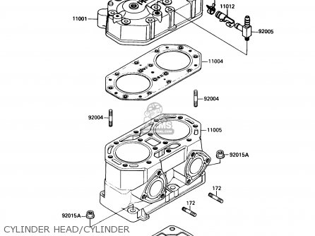CYLINDER HEAD/CYLINDER - JS650-A4 JETSKI650SX 1990 USA