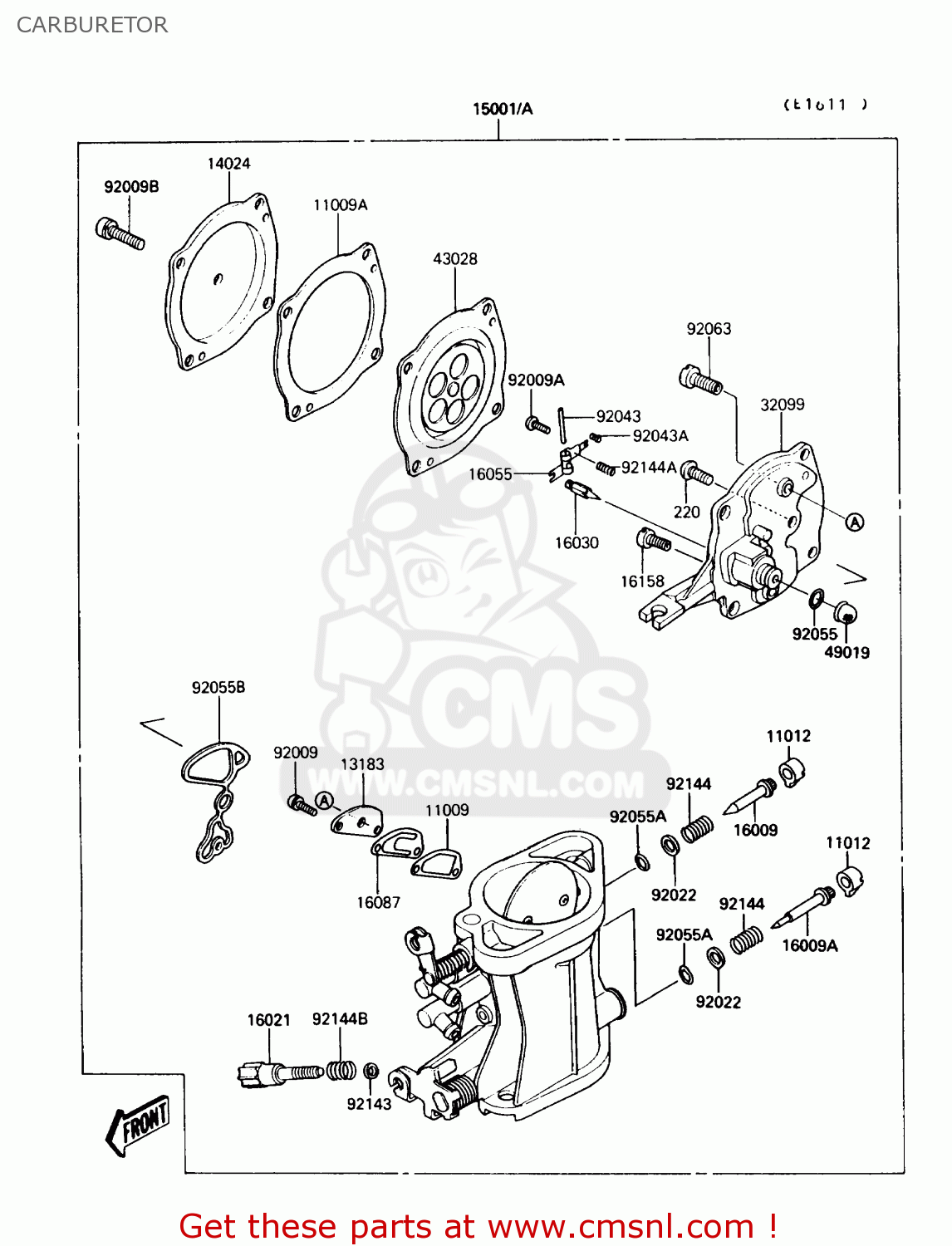 Js 650 Kawasaki JS650-A3 JETSKI650SX 1989 USA CARBURETOR - buy original ...