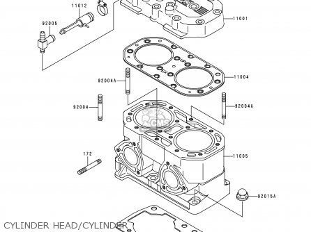 CYLINDER HEAD/CYLINDER - JS750-A3 JETSKI750SX 1994 FRANCE AL