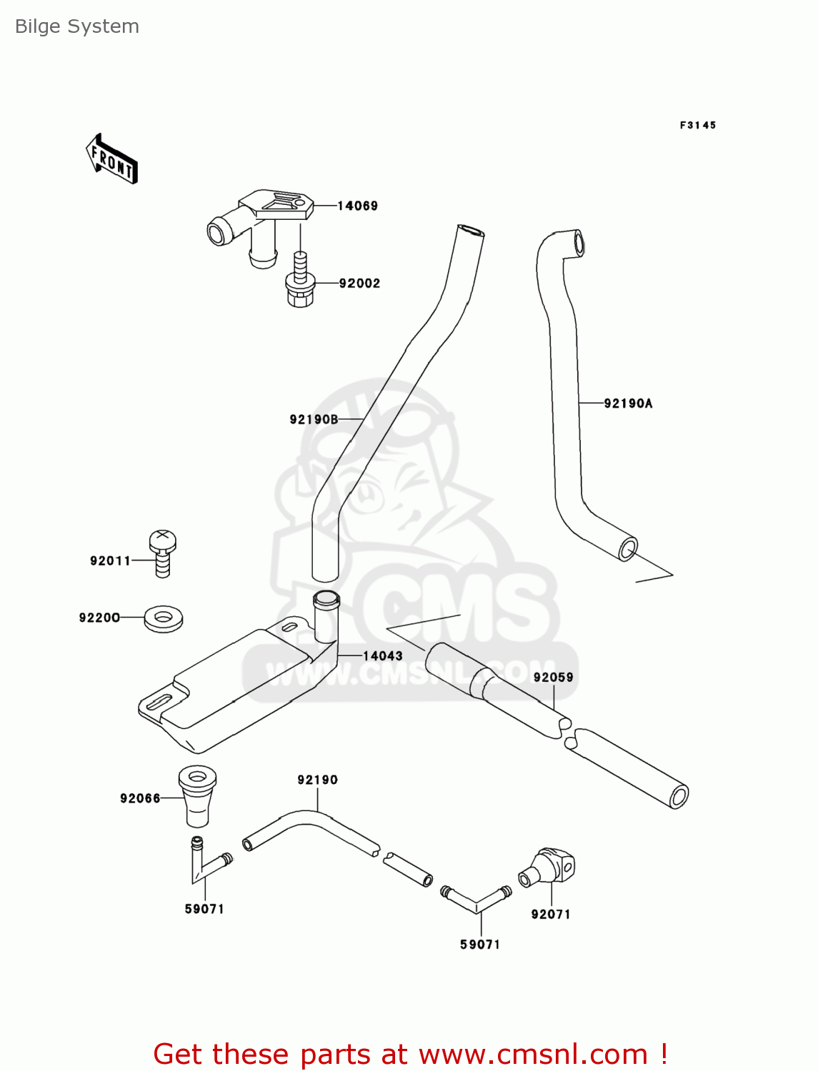 Kawasaki JS750-C4 JETSKI750 SXI PRO 2001 USA Bilge System - buy ...