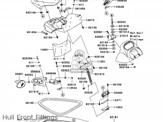 Kawasaki JT1500-A1 JETSKI STX-15F 2004 USA parts lists and schematics