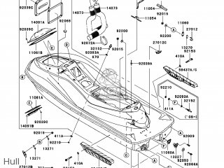 Kawasaki JT1500-C7F JETSKI ULTRA LX 2007 USA parts lists and