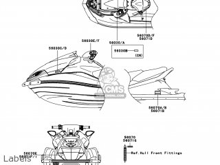 Kawasaki JT1500-HBF JETSKI ULTRA 300X 2011 USA parts lists and