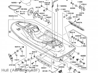 Kawasaki JT1500-A6F JET SKI STX-15F 2006 USA parts lists and