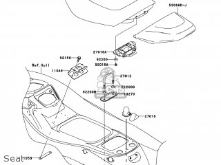 Kawasaki JT1500-A6F JET SKI STX-15F 2006 USA parts lists and