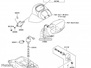 Kawasaki JT1500-A9F JETSKI STX-15F 2009 USA parts lists and