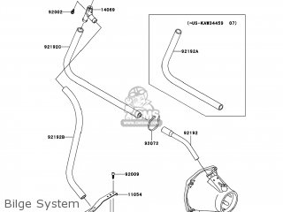 Kawasaki JT1500-B7F JETSKI ULTRA 250X 2007 USA parts lists