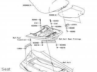 Kawasaki JT1500-EAF JETSKI ULTRA 260X 2010 USA parts lists