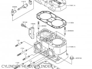 CYLINDER HEAD/CYLINDER - JT750-B1 JETSKI 1995 USA CANADA / STS