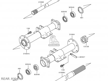 Kawasaki KAF300-A1 MULE500 1993 USA parts lists and schematics