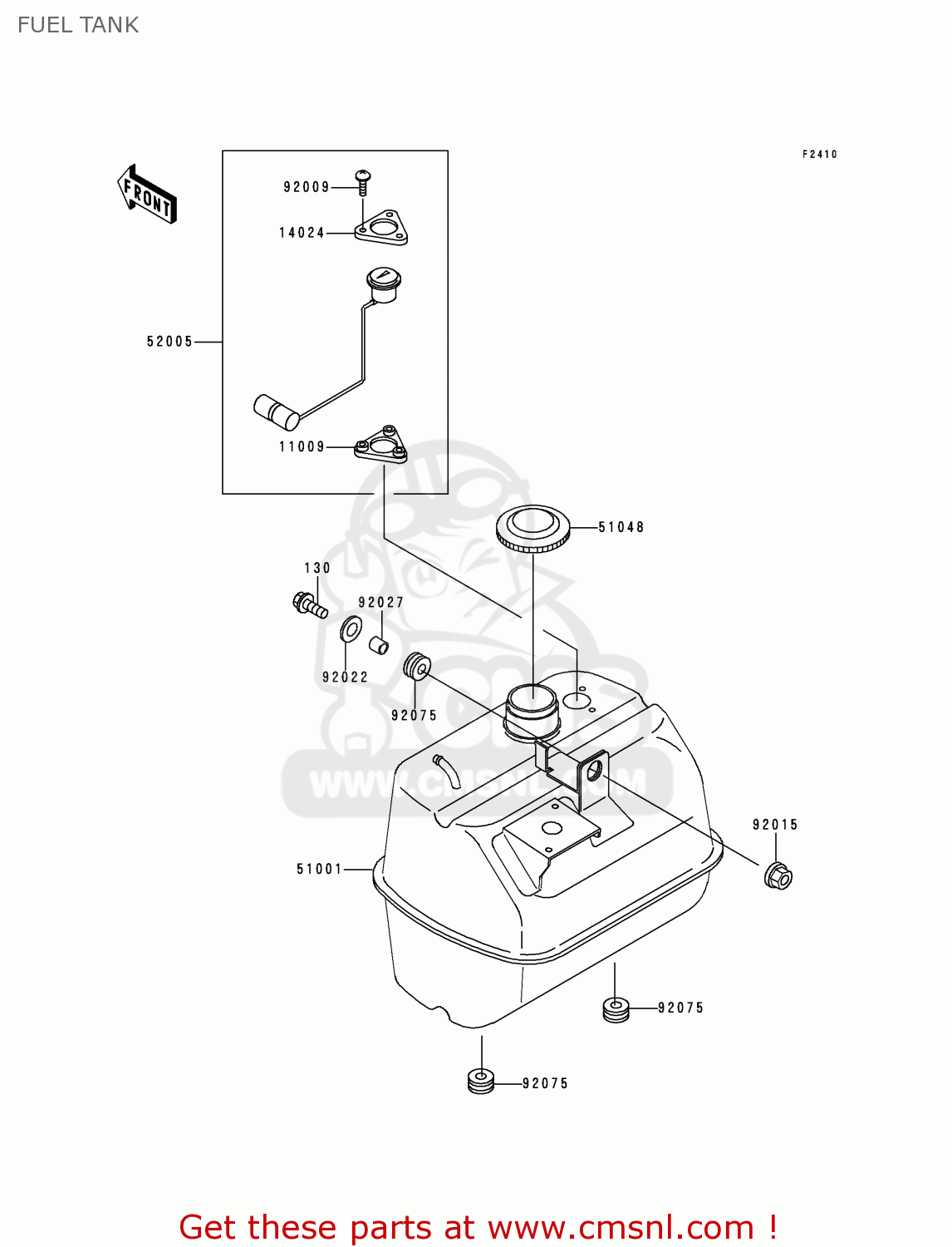 Kawasaki KAF300C3 MULE550 1999 USA FUEL TANK buy original FUEL TANK