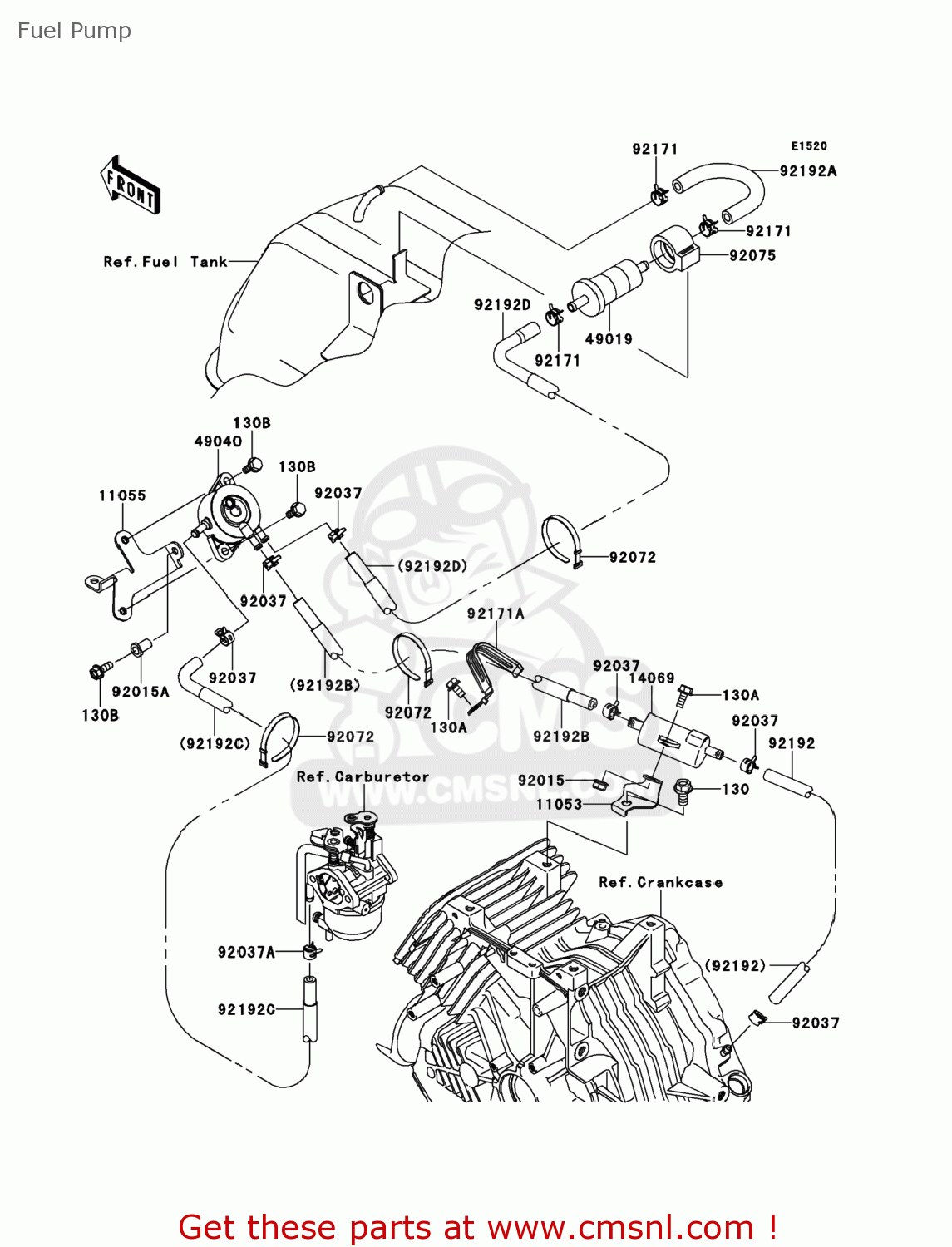 Kawasaki KAF400-BDF MULE600 2013 USA Fuel Pump - buy original Fuel Pump ...