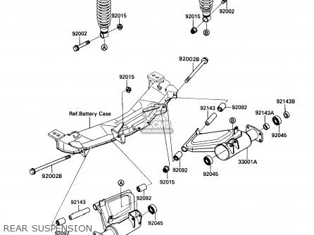 Kawasaki KAF450-B1 MULE1000 1988 USA, CANADA parts lists and schematics