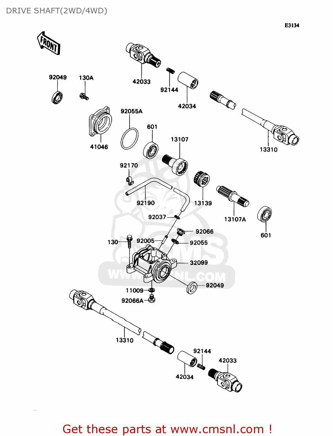 Kawasaki KAF540C1 MULE2010 1990 USA DRIVE SHAFT(2WD/4WD) buy