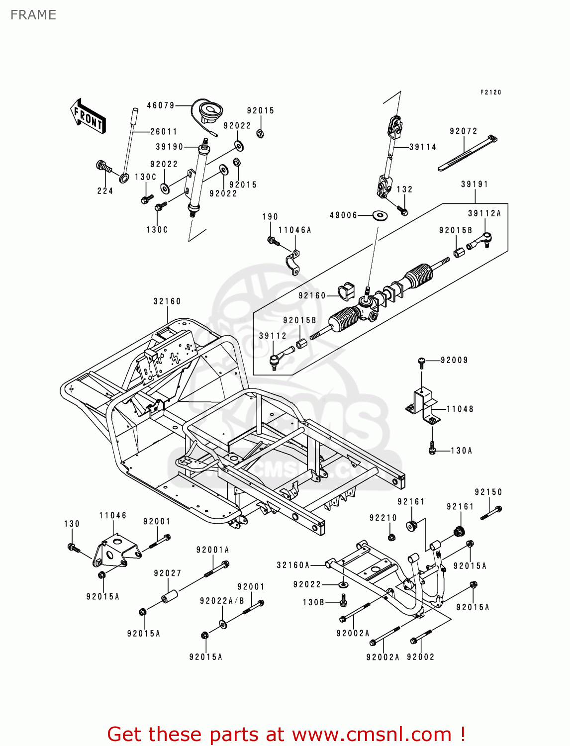 Kawasaki KAF950-A1 MULE2510 2000 EUROPE DIESEL FRAME - buy original ...