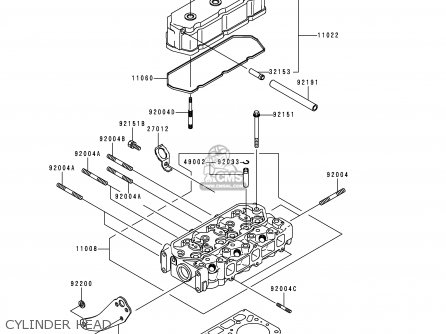 CYLINDER HEAD - KAF950-A1 MULE2510 2000 USA / DIESEL