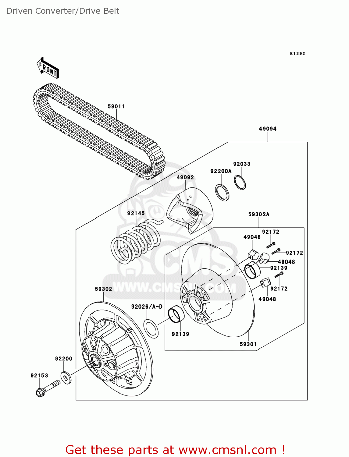 Kawasaki KAF950FDF MULE4010 2013 USA / DIESEL 4X4 Driven Converter