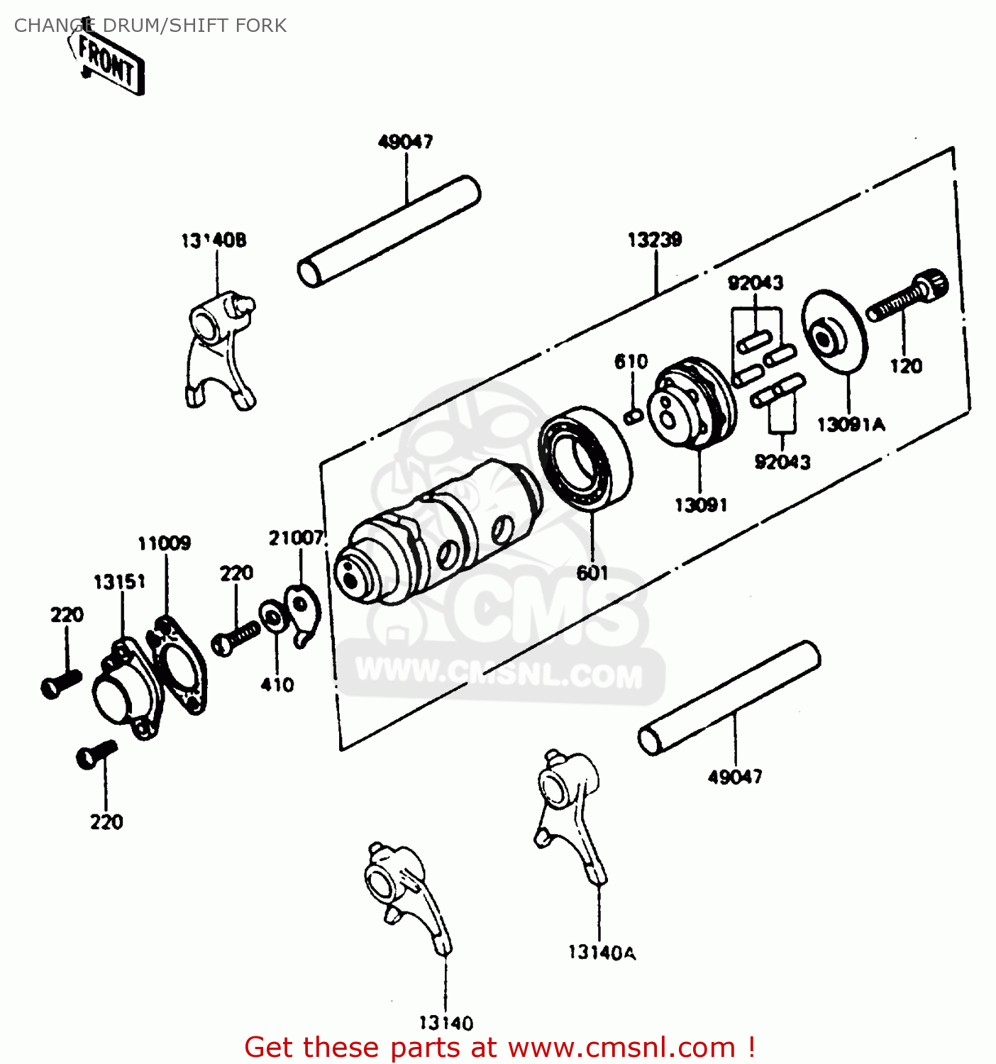 CHANGE DRUM/SHIFT FORK KC100C5 1987 USA