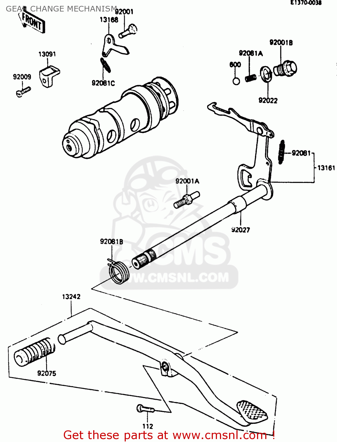 GEAR CHANGE MECHANISM KC100C5 1987 USA
