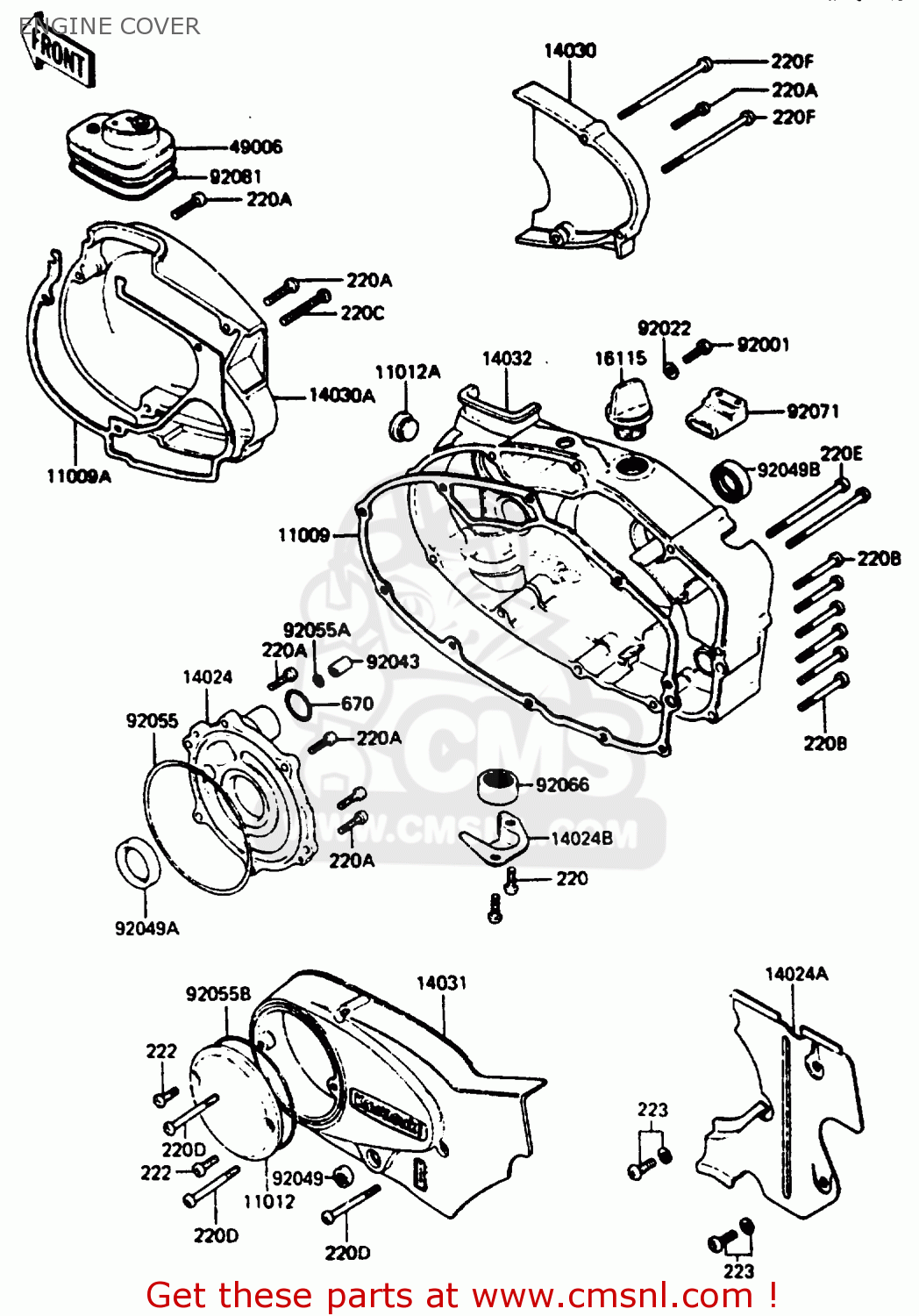 ENGINE COVER KC100C5 1987 USA