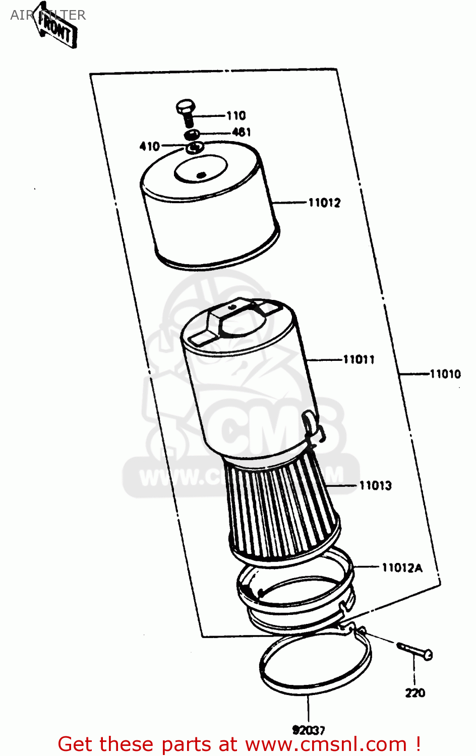 AIR FILTER KC100C5 1987 USA