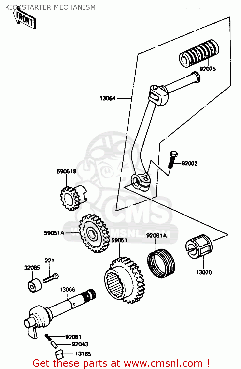 KICKSTARTER MECHANISM KC100C5 1987 USA