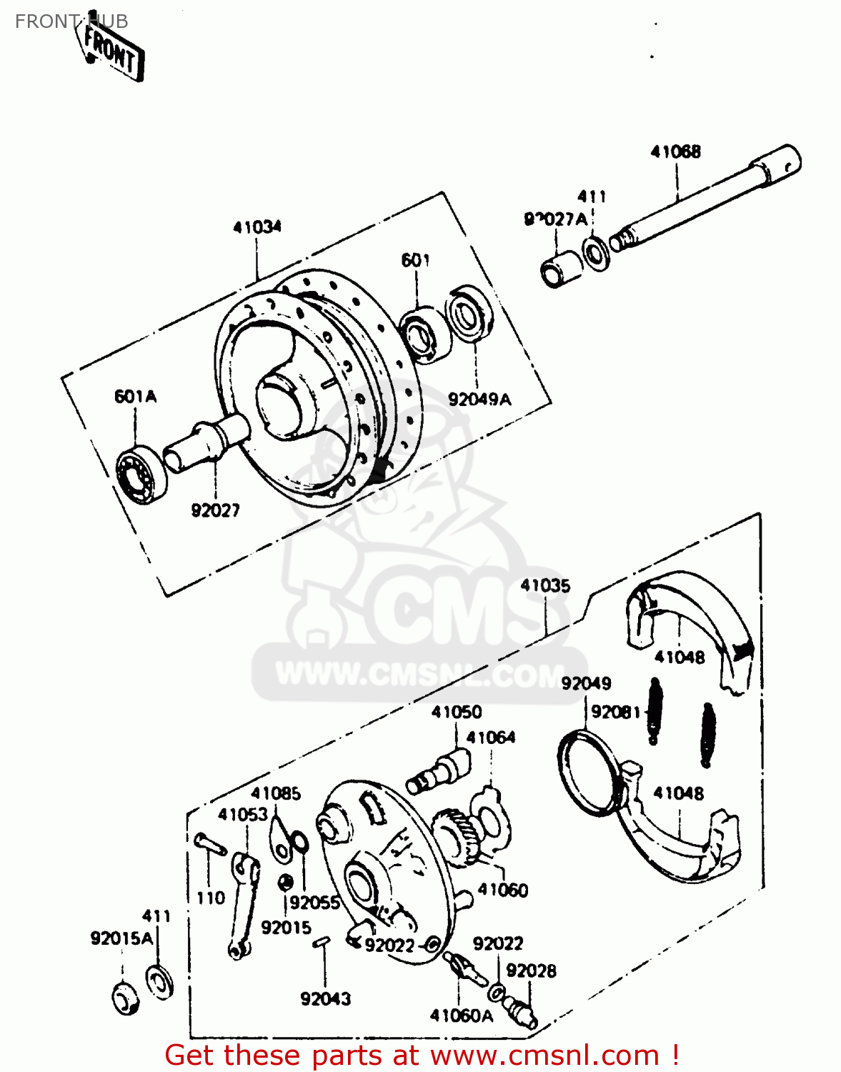 FRONT HUB KC100C5 1987 USA