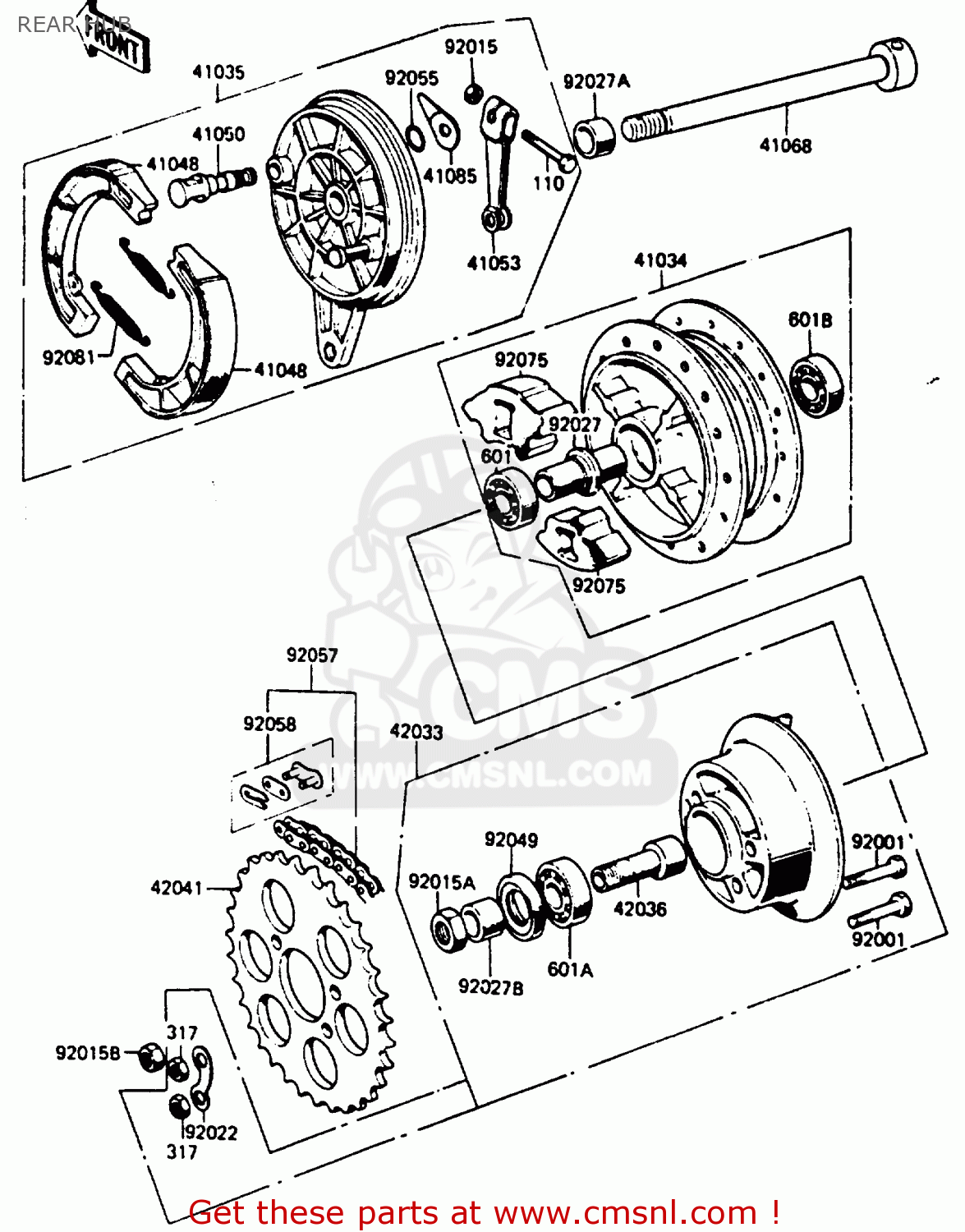 REAR HUB KC100C5 1987 USA
