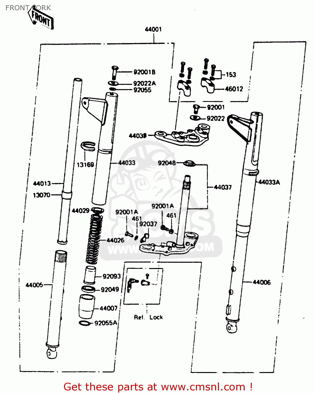 FRONT FORK KC100C5 1987 USA