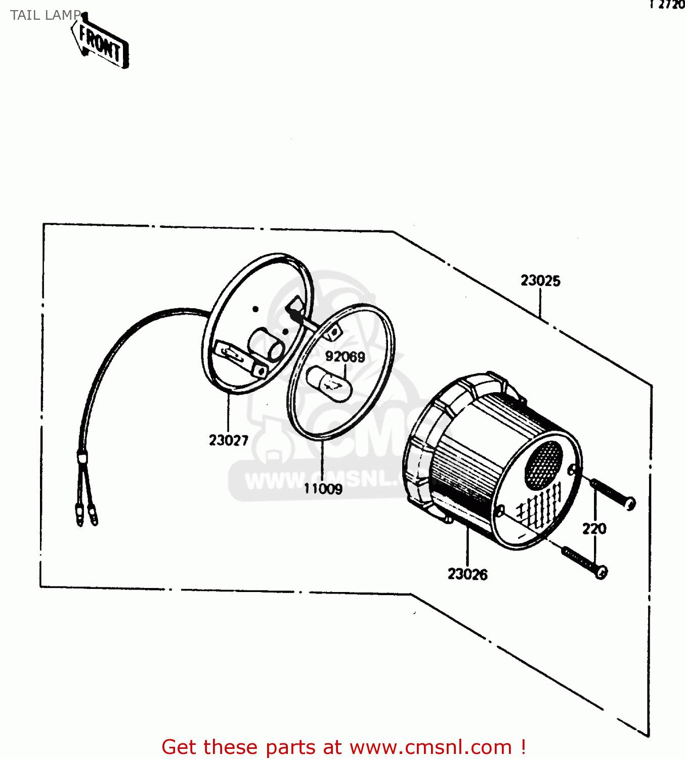 TAIL LAMP KC100C5 1987 USA
