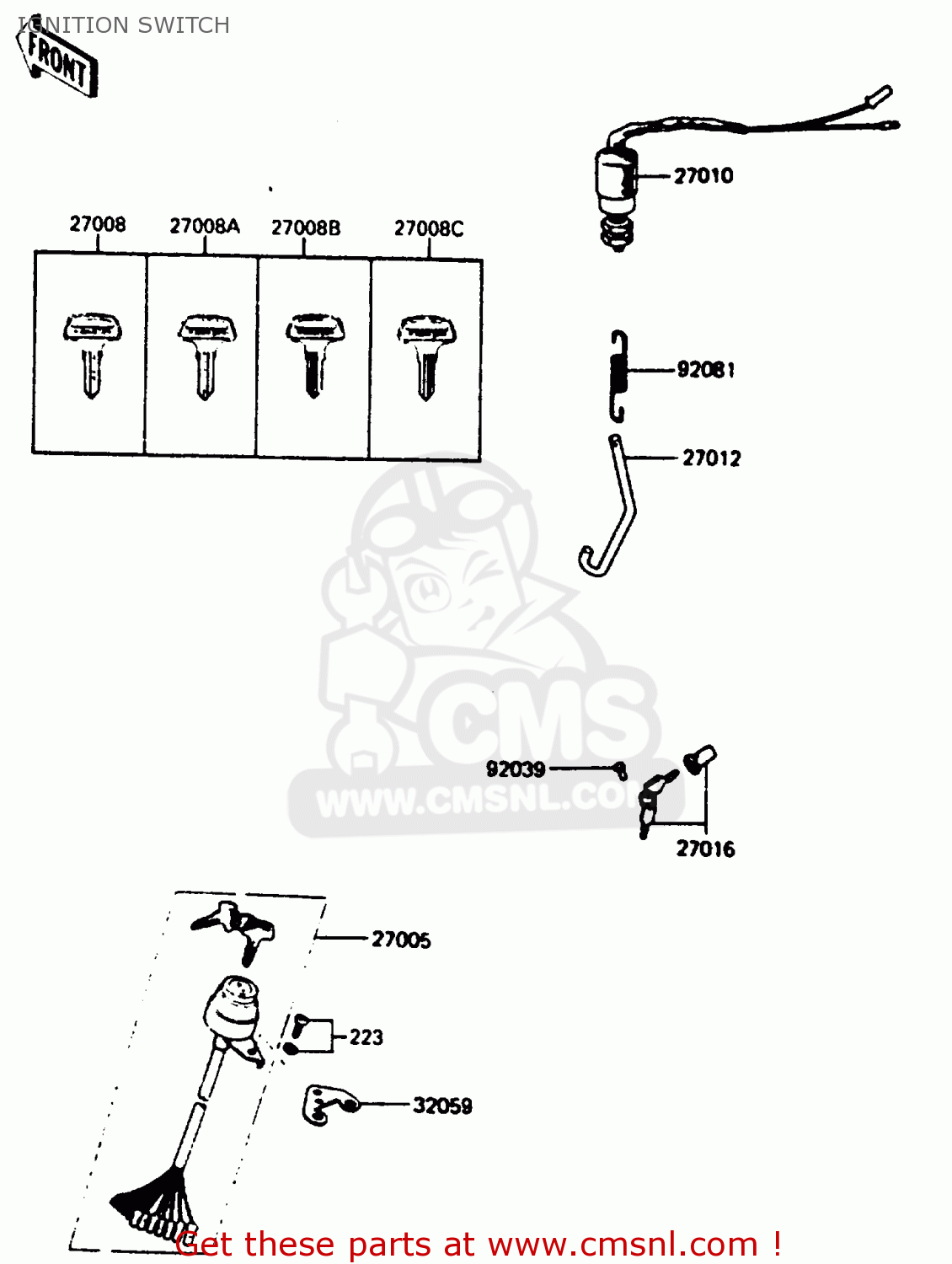 IGNITION SWITCH KC100C5 1987 USA