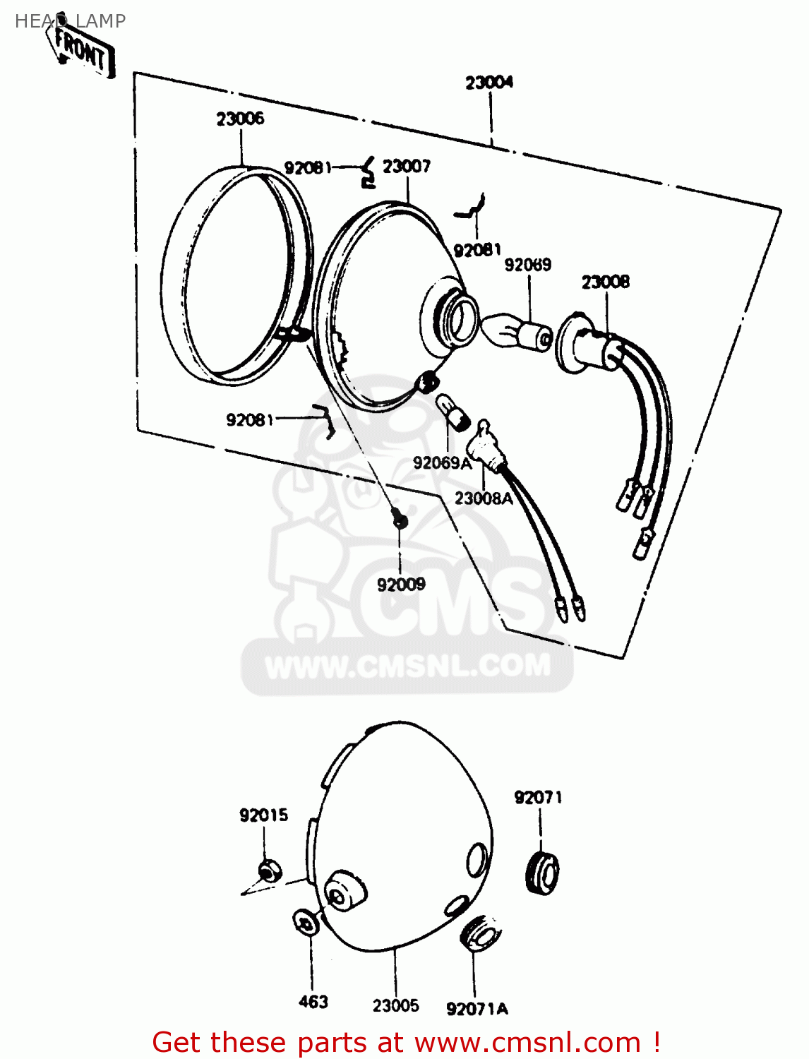 HEAD LAMP KC100C5 1987 USA