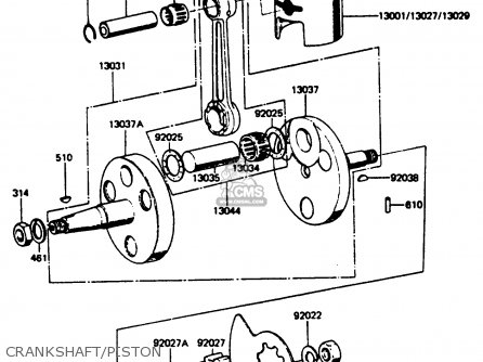 CRANKSHAFT/PISTON - KC100C5 1987 USA