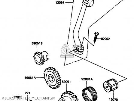 KICKSTARTER MECHANISM - KC100C5 1987 USA