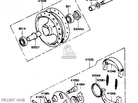 FRONT HUB - KC100C5 1987 USA