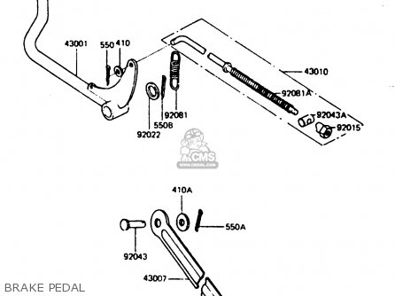 BRAKE PEDAL - KC100C5 1987 USA