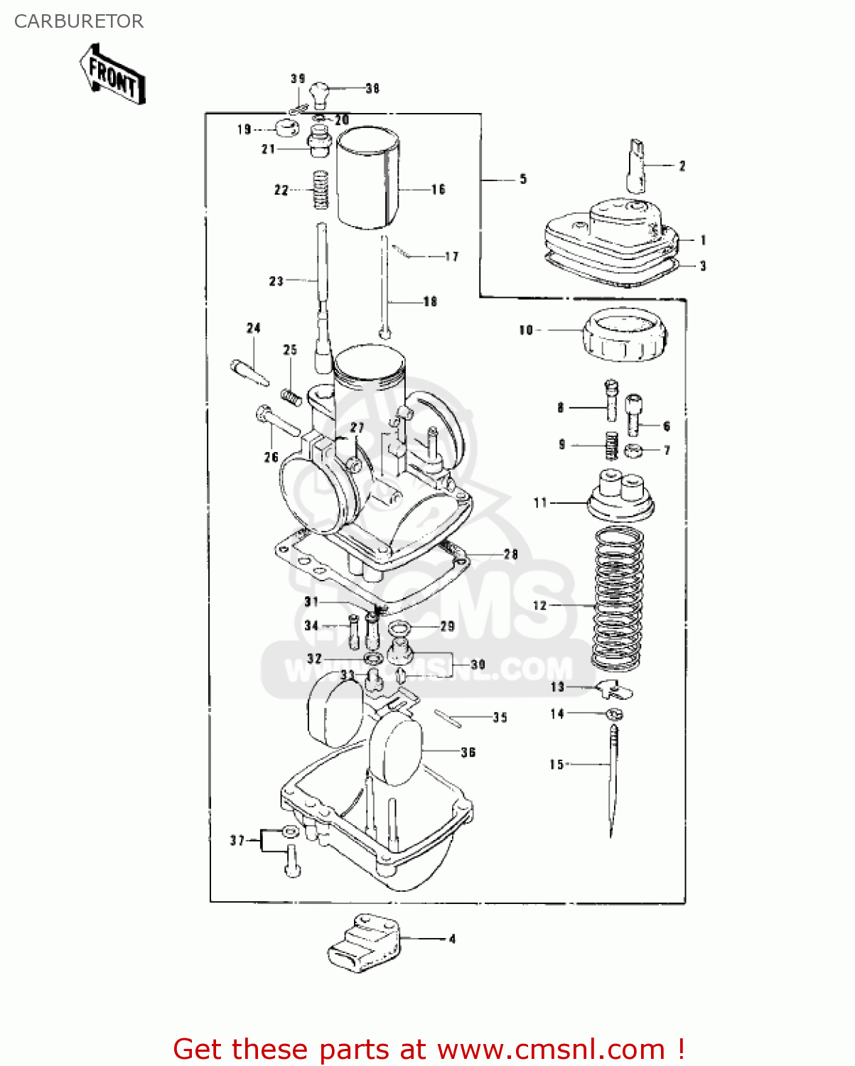 CARBURETOR KD100-M1 1976 CANADA