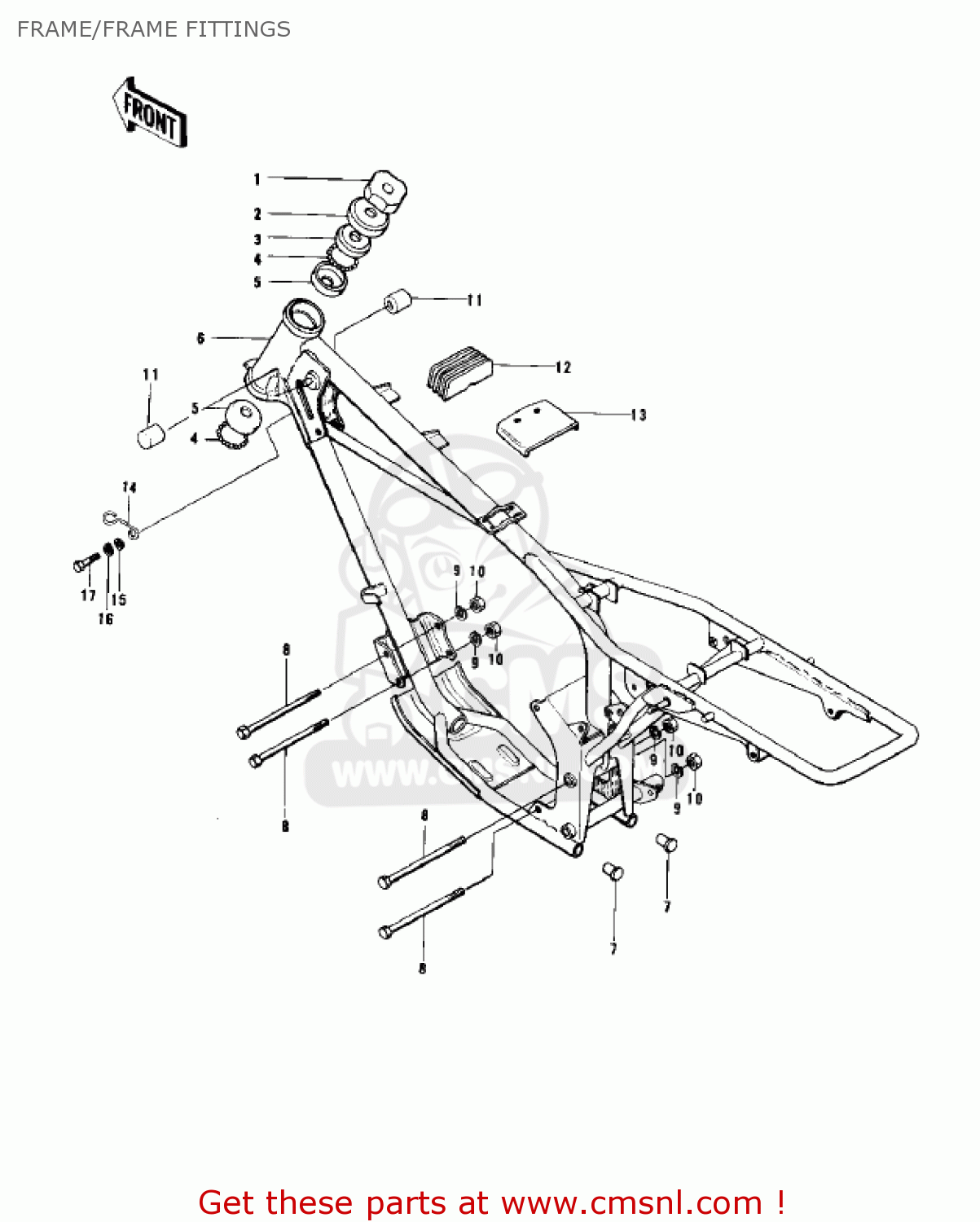 FRAME/FRAME FITTINGS KD100-M1 1976 CANADA